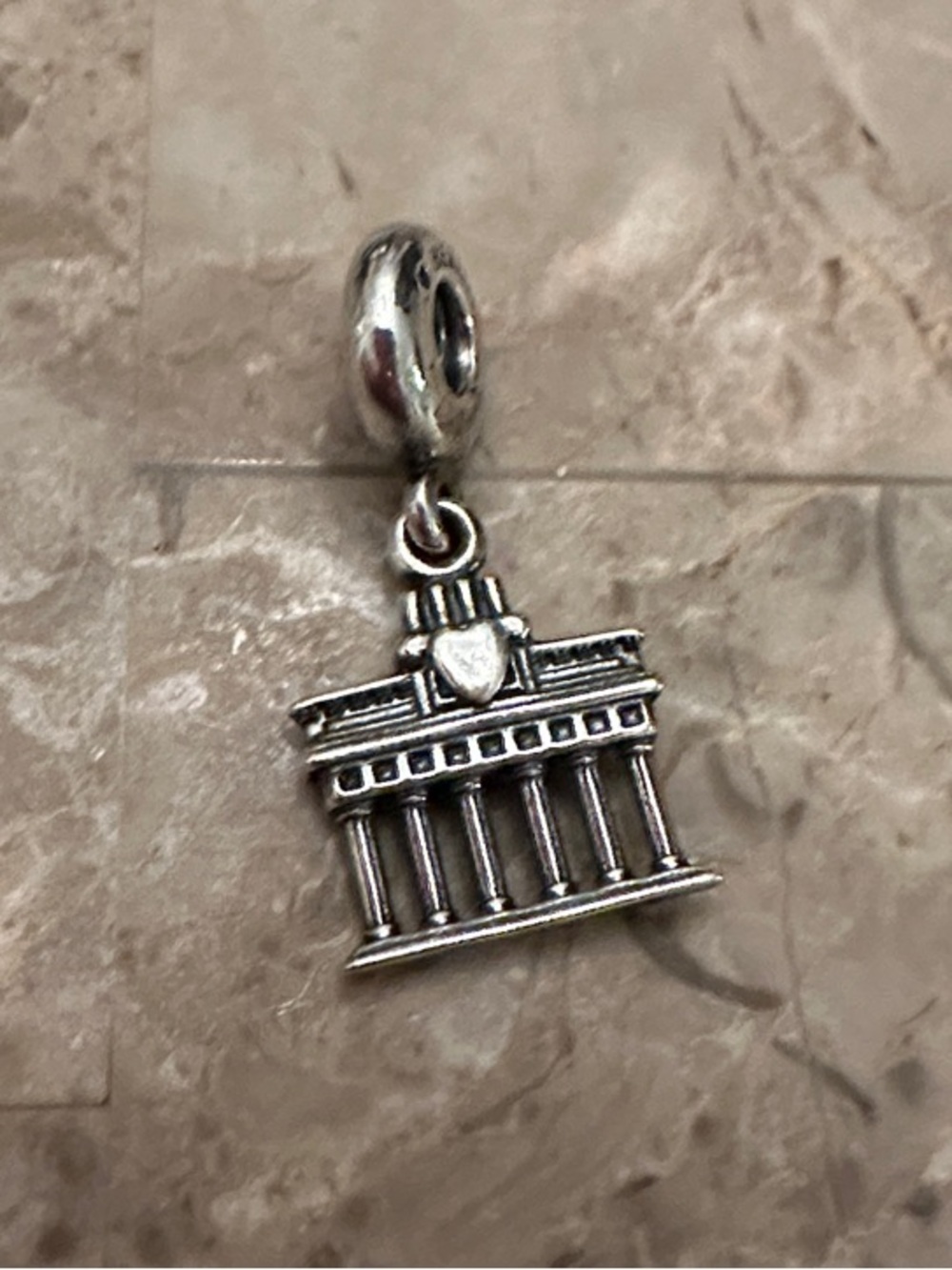 Pandora Brandenburg Gate sterling silver dangle charm